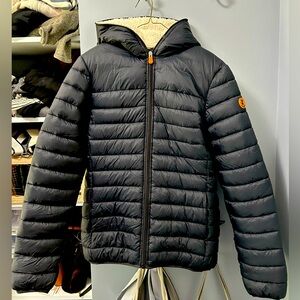 Boys Sherpa lined puffer coat